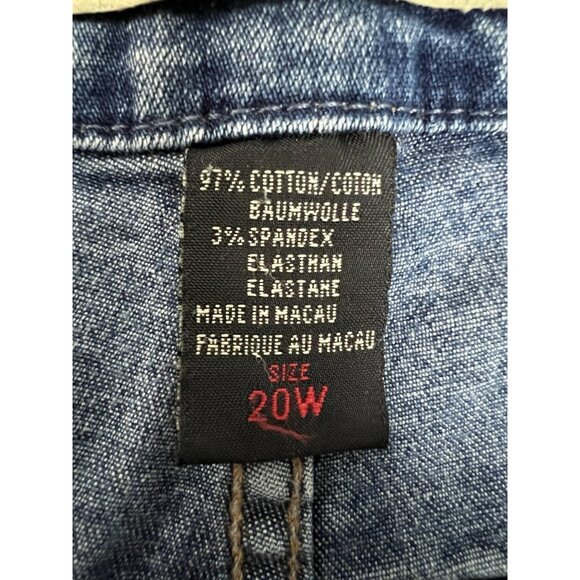 Jag Jeans Womens 20W Blue Stretch Straight Leg Denim Pants Plus Size - Picture 5 of 16